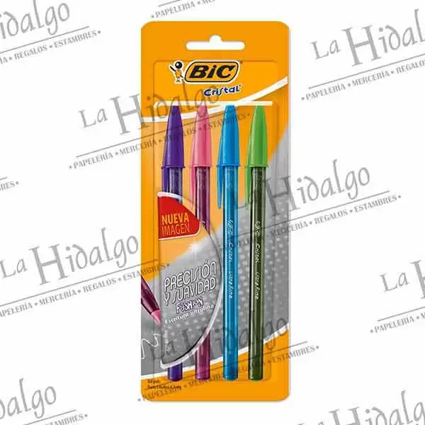Bolígrafo Bic Fashion, blister de 10 colores (8 + 2 Neón)